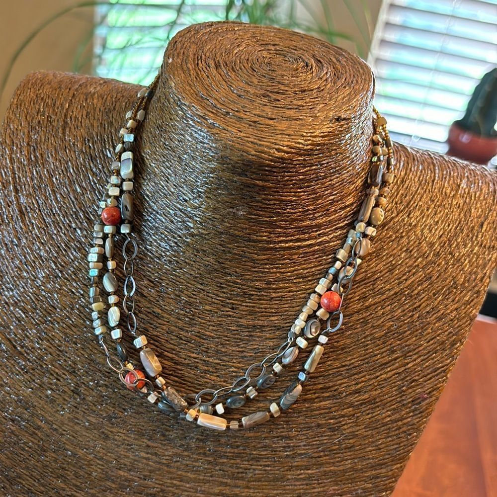 Silpada Fiesta Fun N1563 Sterling and Bead Necklace